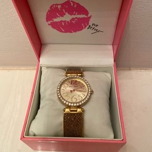 Gold Betsey Johnson Cuff Watch